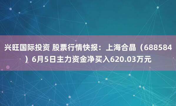 兴旺国际投资 股票行情快报：上海合晶（688584）6月5日主力资金净买入620.03万元