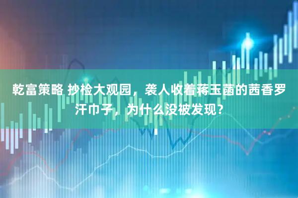 乾富策略 抄检大观园，袭人收着蒋玉菡的茜香罗汗巾子，为什么没被发现？
