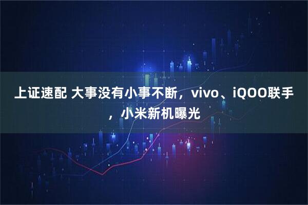 上证速配 大事没有小事不断，vivo、iQOO联手，小米新机曝光